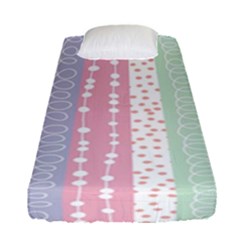 Heart Love Valentine Polka Dot Pink Blue Grey Purple Red Fitted Sheet (single Size) by Mariart