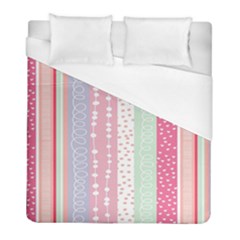 Heart Love Valentine Polka Dot Pink Blue Grey Purple Red Duvet Cover (full/ Double Size) by Mariart