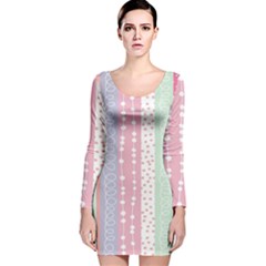 Heart Love Valentine Polka Dot Pink Blue Grey Purple Red Long Sleeve Velvet Bodycon Dress by Mariart