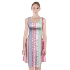 Heart Love Valentine Polka Dot Pink Blue Grey Purple Red Racerback Midi Dress