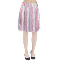 Heart Love Valentine Polka Dot Pink Blue Grey Purple Red Pleated Skirt by Mariart