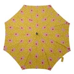 Flower Floral Tulip Leaf Pink Yellow Polka Sot Spot Hook Handle Umbrellas (medium) by Mariart