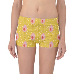 Flower Floral Tulip Leaf Pink Yellow Polka Sot Spot Reversible Bikini Bottoms by Mariart