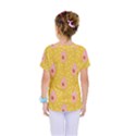 Flower Floral Tulip Leaf Pink Yellow Polka Sot Spot Kids  One Piece Tee View2