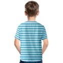 Horizontal Stripes Blue Kids  Cotton Tee View2