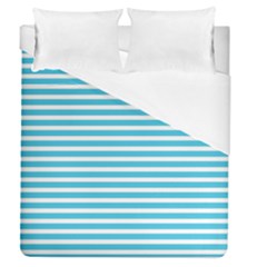 Horizontal Stripes Blue Duvet Cover (queen Size)