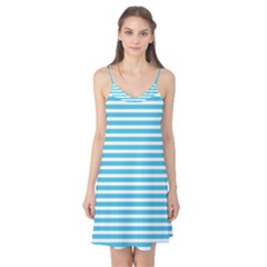 Horizontal Stripes Blue Camis Nightgown by Mariart