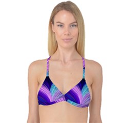 Color Purple Blue Pink Reversible Tri Bikini Top by Mariart