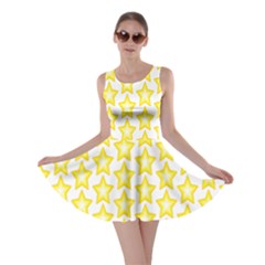 Yellow Orange Star Space Light Skater Dress by Mariart