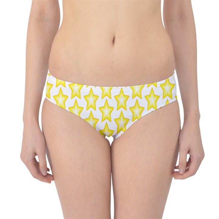 Yellow Orange Star Space Light Hipster Bikini Bottoms