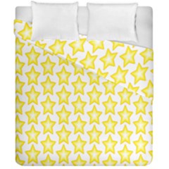 Yellow Orange Star Space Light Duvet Cover Double Side (california King Size) by Mariart