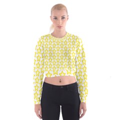 Yellow Orange Star Space Light Women s Cropped Sweatshirt by Mariart