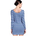 Horizontal Stripes Dark Blue Long Sleeve Bodycon Dress View2