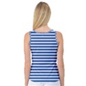 Horizontal Stripes Dark Blue Women s Basketball Tank Top View2