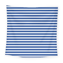 Horizontal Stripes Dark Blue Square Tapestry (large) by Mariart