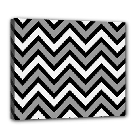 Zig Zags Pattern Deluxe Canvas 24  X 20   by Valentinaart