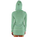 Horizontal Stripes Green Women s Long Sleeve Hooded T-shirt View2