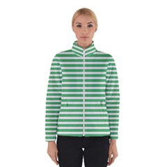 Horizontal Stripes Green Winterwear by Mariart