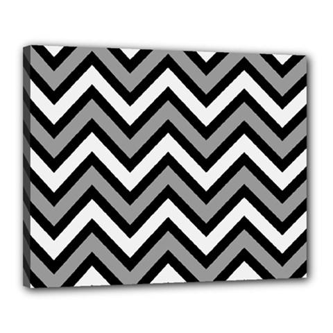 Zig Zags Pattern Canvas 20  X 16  by Valentinaart