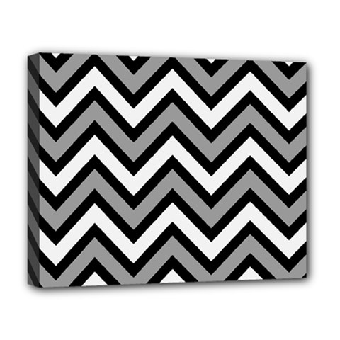 Zig Zags Pattern Deluxe Canvas 20  X 16   by Valentinaart