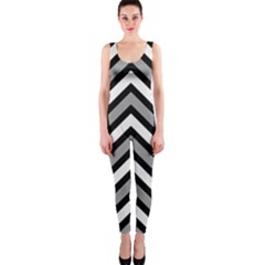 Zig Zags Pattern Onepiece Catsuit by Valentinaart