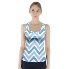 Zig Zags Pattern Racer Back Sports Top