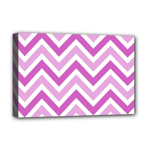 Zig Zags Pattern Deluxe Canvas 18  X 12   by Valentinaart