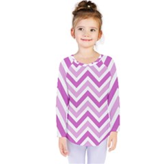 Zig Zags Pattern Kids  Long Sleeve Tee