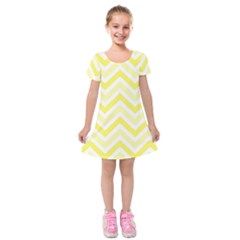 Zig Zags Pattern Kids  Short Sleeve Velvet Dress by Valentinaart