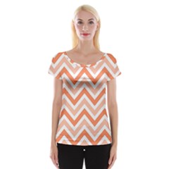 Zig Zags Pattern Women s Cap Sleeve Top by Valentinaart