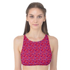 Red White And Blue Leopard Print  Tank Bikini Top by PhotoNOLA