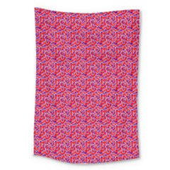 Red White And Blue Leopard Print  Large Tapestry