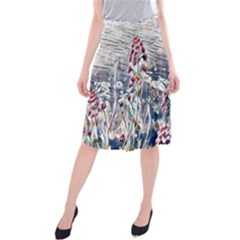 Port Flowers Midi Beach Skirt by DeneWestUK