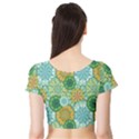 Forest Spirits. Green mandalas. Short Sleeve Crop Top (Tight Fit) View2