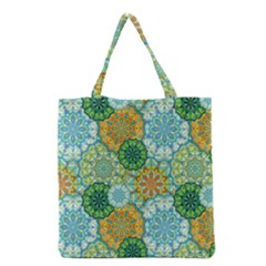 Forest Spirits  Green Mandalas  Grocery Tote Bag by bunart