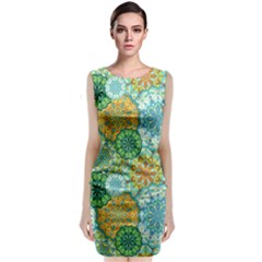 Forest Spirits  Green Mandalas  Classic Sleeveless Midi Dress by bunart