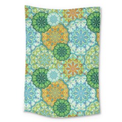 Forest Spirits  Green Mandalas  Large Tapestry