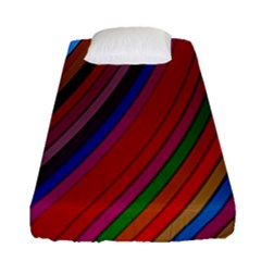 Color Stripes Pattern Fitted Sheet (single Size) by Simbadda