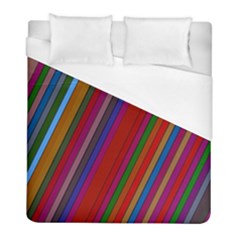 Color Stripes Pattern Duvet Cover (full/ Double Size) by Simbadda