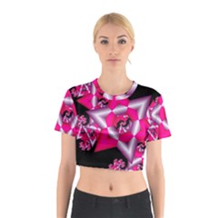 Star Of David On Black Cotton Crop Top by Simbadda