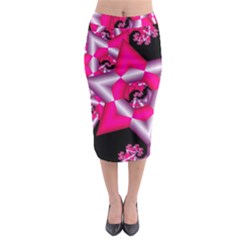 Star Of David On Black Midi Pencil Skirt by Simbadda