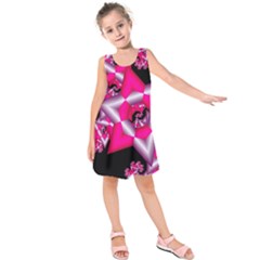 Star Of David On Black Kids  Sleeveless Dress