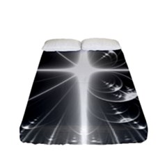 Black And White Bubbles On Black Fitted Sheet (full/ Double Size)