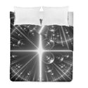 Black And White Bubbles On Black Duvet Cover Double Side (Full/ Double Size) View1