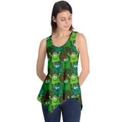 Seamless Little Cartoon Men Tiling Pattern Sleeveless Tunic by Simbadda