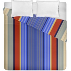 Colorful Stripes Background Duvet Cover Double Side (king Size)