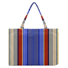 Colorful Stripes Background Medium Zipper Tote Bag