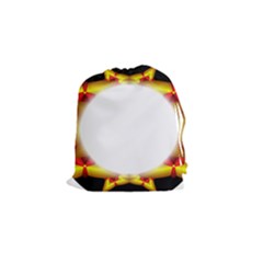 Circle Fractal Frame Drawstring Pouches (small) 