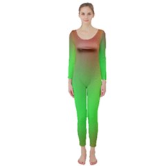 November Blurry Brilliant Colors Long Sleeve Catsuit by Simbadda