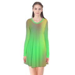 November Blurry Brilliant Colors Flare Dress